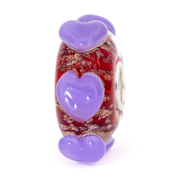 Elfbeads Lilac Red Gold Hearts