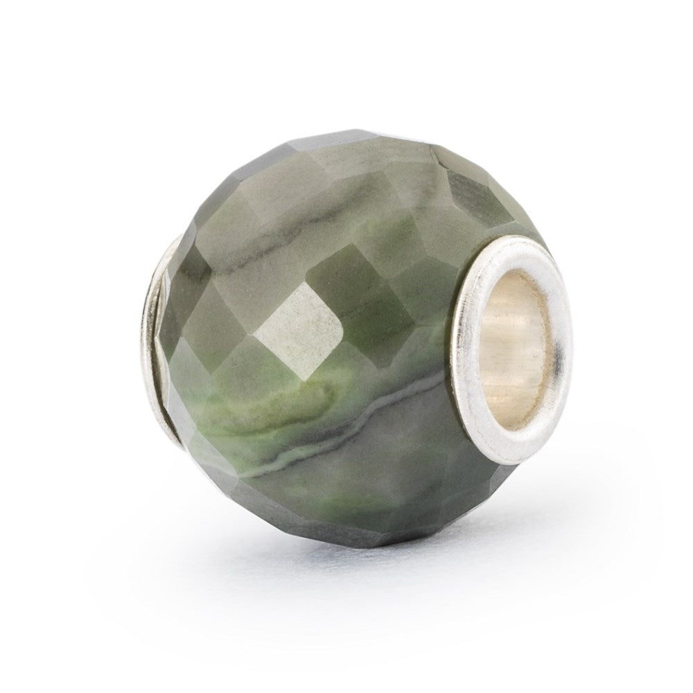 Trollbeads Round Green Calcite Faceted Bead