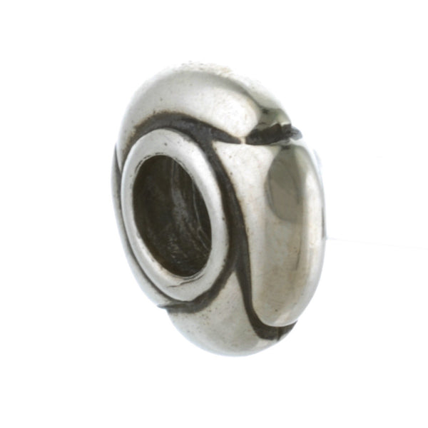 Exclusive small Oxidised Sterling Silver Armadillo Bead