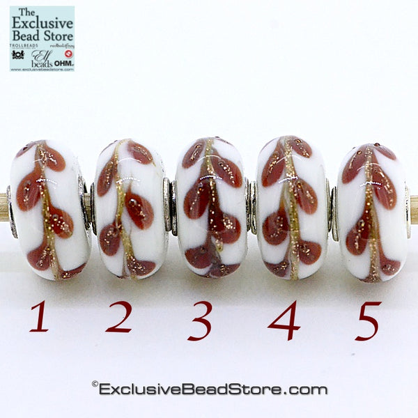 Exclusive bead Autumn leaf shimmer  Retired