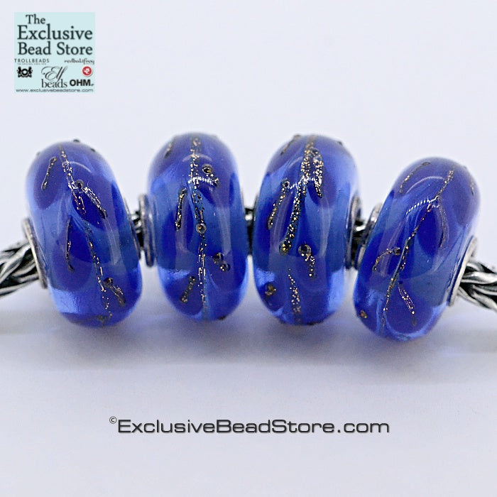 Exclusive bead Blue Shimmer Petal Retired