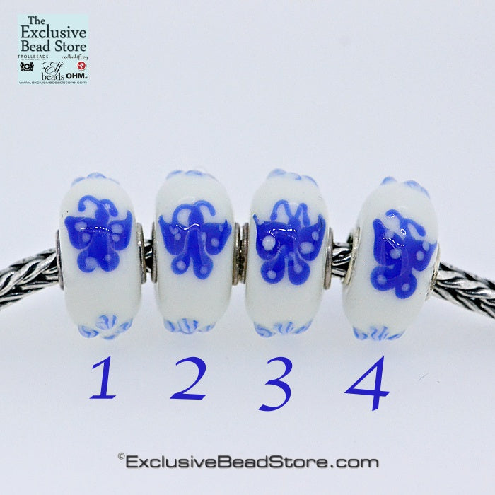 Exclusive bead Blue Delft Butterfly Retired