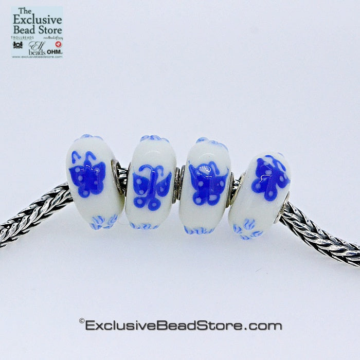 Exclusive bead Blue Delft Butterfly Retired