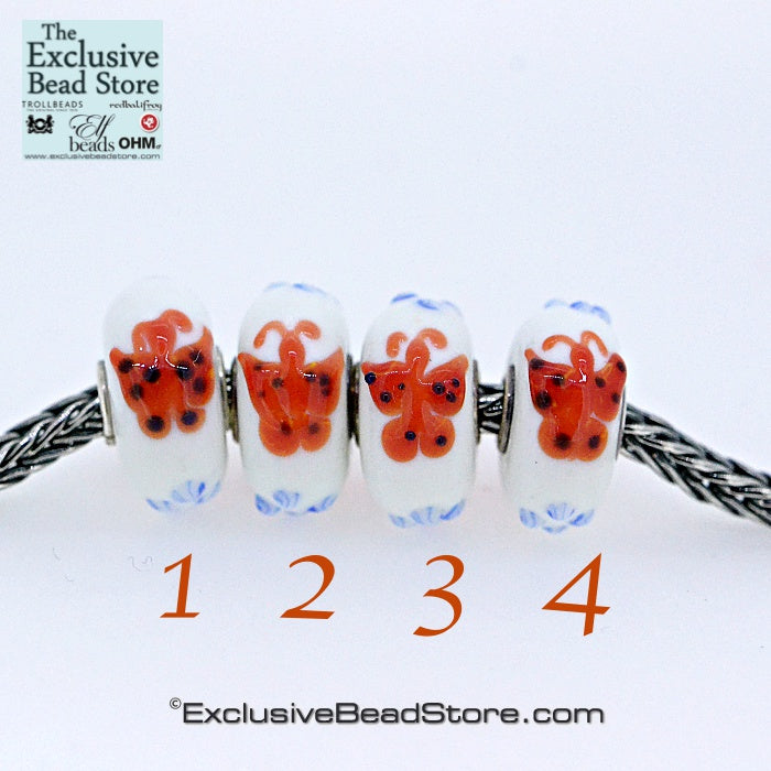 Exclusive bead Coral Butterfly Retired