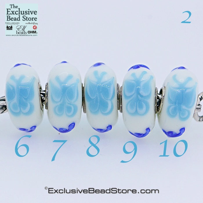 Exclusive bead Sky Blue Butterfly Retired