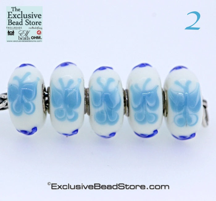 Exclusive bead Sky Blue Butterfly Retired