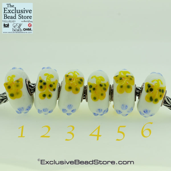 Exclusive Bead Summer Yellow Butterfly Retired