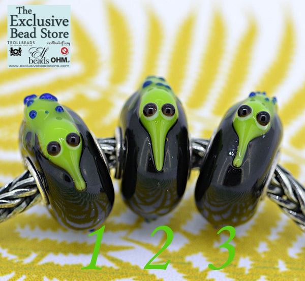 Exclusive Bead 'Jungle Critters' Cuthbert the Chameleon Retired (green and black)