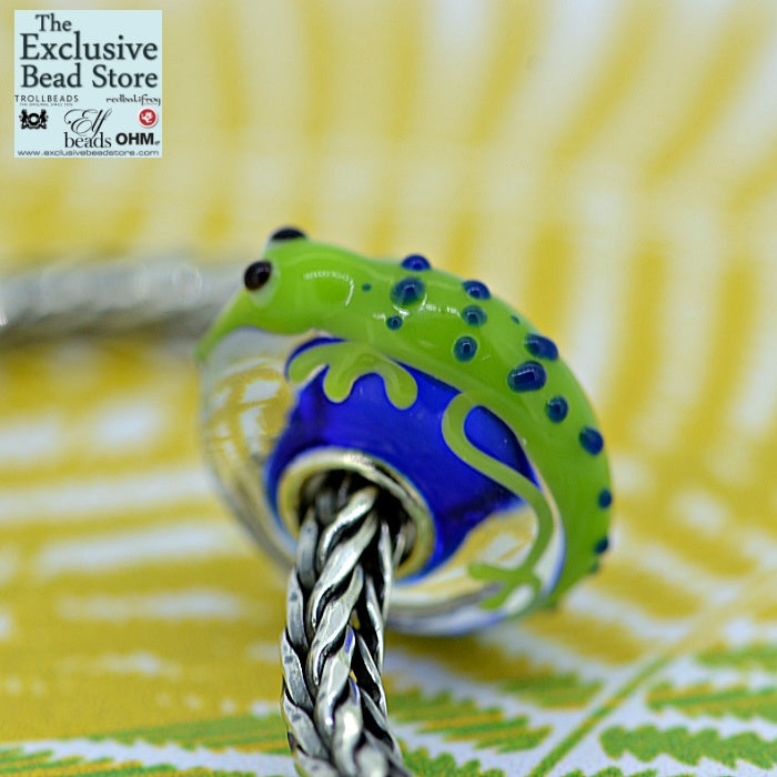 Exclusive Bead 'Jungle Critters' Cuthbert the Chameleon Retired (green and blue)