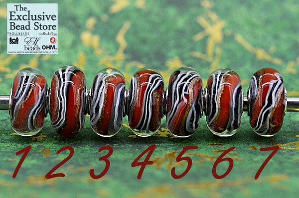 Exclusive Bead 'Rich Red Swirl' Retired
