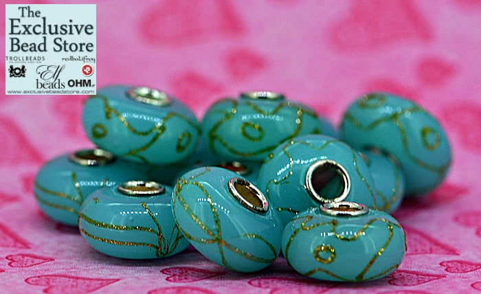 Exclusive  Bead 'Aqua & Gold Glitz' Retired