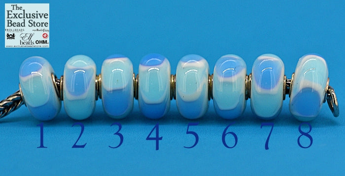 Exclusive Bead  'Aqua and Blue 2 tone' Retired