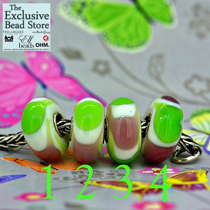 Exclusive Bead  'Lilac and Lime 2 Tone' Retired