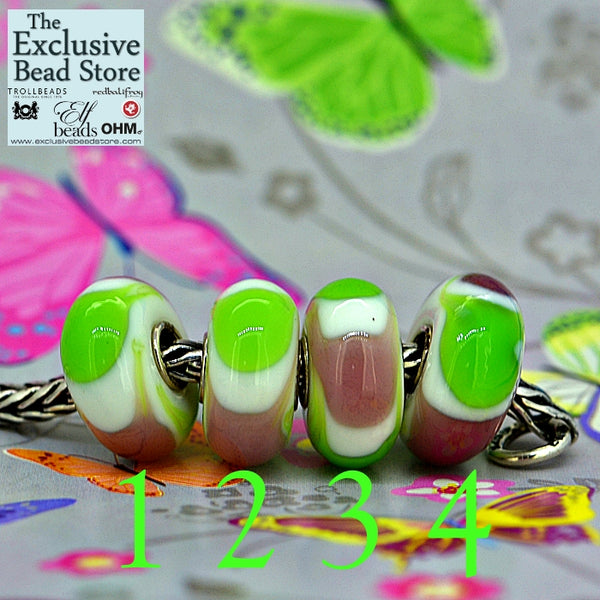 Exclusive Bead  'Lilac and Lime 2 Tone' Retired