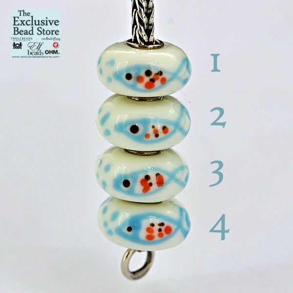 Exclusive Bead Light Blue Speckled Fish Retired