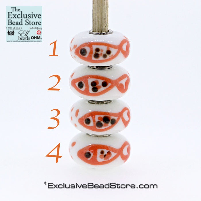 Exclusive Bead Orange Speckled Fish Retired