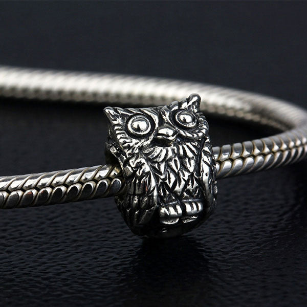 Animal Charms for Pandora Style Bracelets Sterling Silver Cow Pig Owl  Chipmunk  Animal Lover Gifts  The Pink Pigs