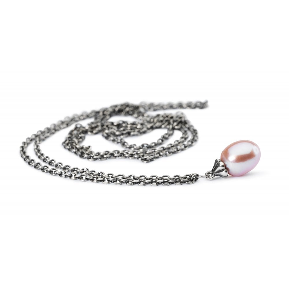 Trollbeads Fantasy Necklace with Rosa Pearl, 90cm